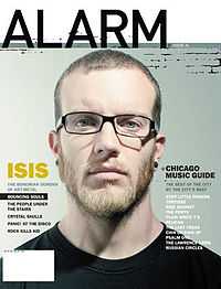 Aaron Turner on the cover of ALARM Magazine'