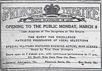 The first ad ever placed by the Princess on March 8, 1915