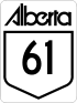 Alberta Highway 61 shield