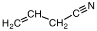 Structural formula of allyl cyanide