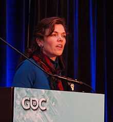 Amy Jo Kim speaking at the Game Developers Conference 2010