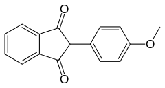 Structural formula of anisindione