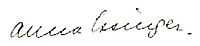 Anna Essinger's signature