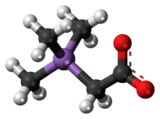 Ball-and-stick model of arsenobetaine