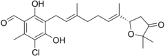 Structural formula of ascofuranone