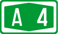 Croatian A4 motorway shield