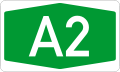 A2 motorway shield