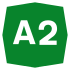 A2 motorway shield}}