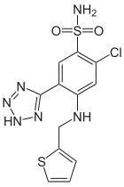 Structural formula of azosemide