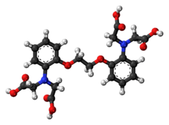 Ball-and-stick model of the BAPTA molecule