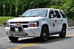 A white fire chief's car