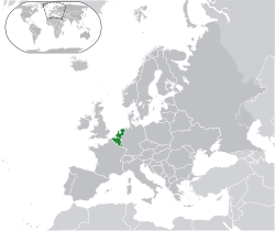 Location of  Benelux  (dark green)in Europe  (dark grey)  –  [Legend]