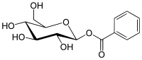 Chemical structure of benzoyl-beta-D-glucoside