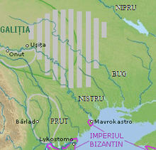 A map depicting the steppe regions northwest of the Black Sea