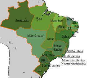 A map showing the Empire and its provinces