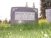 Brigham Young, Jr.'s grave marker.