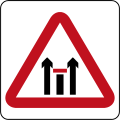 Brunei road sign - Centre Lane Closed.svg