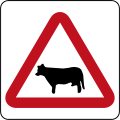 Brunei road sign - Cows Crossing.svg