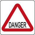 Brunei road sign - Danger.svg