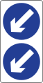 Brunei road sign - Keep Left (2).svg