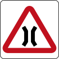 Brunei road sign - Narrow Bridge.svg