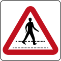 Brunei road sign - Pedestrian Crossing Ahead.svg