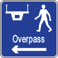 Brunei road sign - Pedestrian Overpass.svg