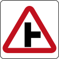 Brunei road sign - Side Junction To Right.svg