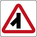 Brunei road sign - Traffic Merges From Left.svg