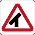 Brunei road sign - Traffic Merges Into Left.svg