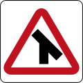 Brunei road sign - Traffic Merges Into Right.svg