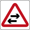 Brunei road sign - Two Way Traffic Crossing.svg