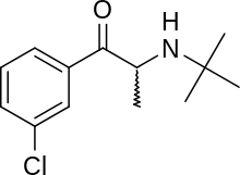 Skeletal formula of bupropion