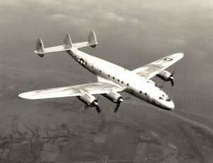 A C-69 Constellation in flight.