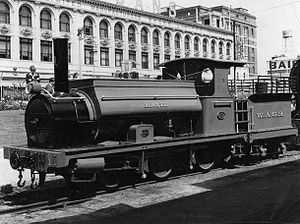 C 1 on display at Perth railway station, 1956.