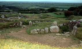 Fragments of stone round-houses