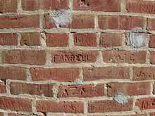 Photo of bricks carved with names