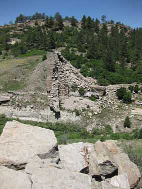 Remnants of Castlewood Dam