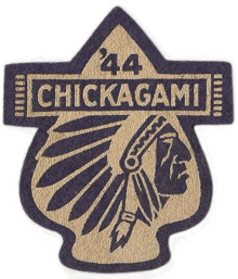 Photograph of a 1944 Camp Chickagami patch.