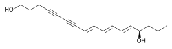 The chemical structure of cicutoxin, the toxin responsible for poisoning following ingestion of Cicuta plants