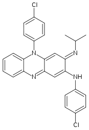 Structural formula of clofazimine