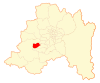 Location of the El Monte commune in the Santiago Metropolitan Region