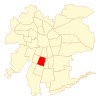 Map of the La Cisterna commune within Greater Santiago