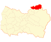 Map of Mostazal commune in O'Higgins Region