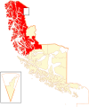 Location of the Natales commune in Magallanes Region