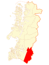 Location of the O'Higgins commune in Aisén Region