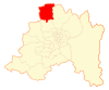 Map of Tiltil commune in the Santiago Metropolitan Region