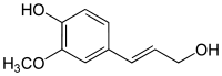 Skeletal formula of coniferyl alcohol