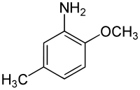 Skeletal formula of para-cresidine