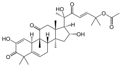 Skeletal structure of Cucuribitacin E